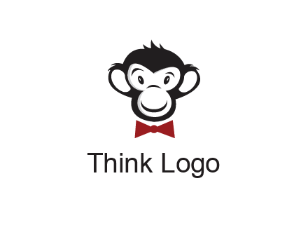 monkey wearing bow tie
