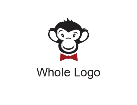 monkey wearing bow tie