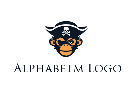 monkey wearing eye patch and pirate hat