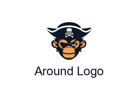 monkey wearing eye patch and pirate hat