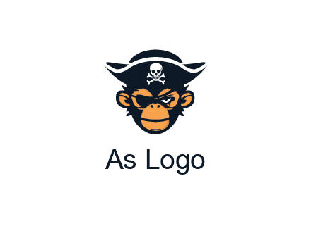 monkey wearing eye patch and pirate hat