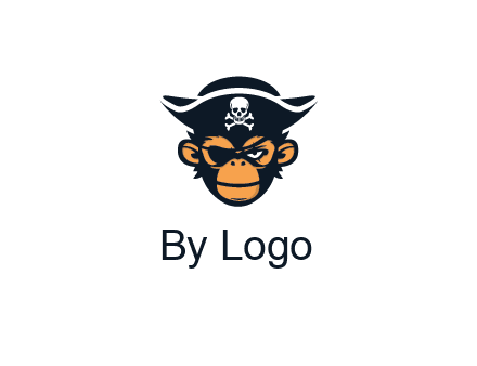 monkey wearing eye patch and pirate hat
