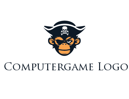 monkey wearing eye patch and pirate hat