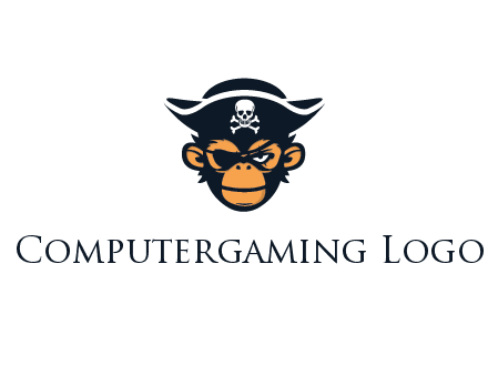 monkey wearing eye patch and pirate hat