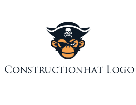 monkey wearing eye patch and pirate hat