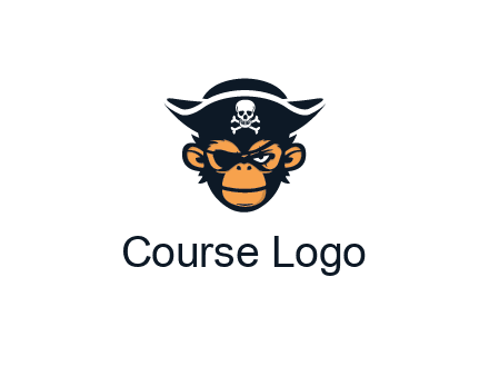 monkey wearing eye patch and pirate hat