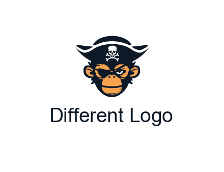 monkey wearing eye patch and pirate hat