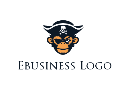 monkey wearing eye patch and pirate hat