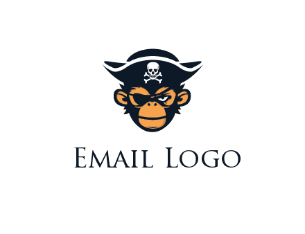 monkey wearing eye patch and pirate hat