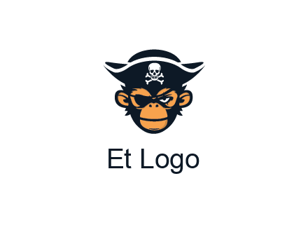 monkey wearing eye patch and pirate hat