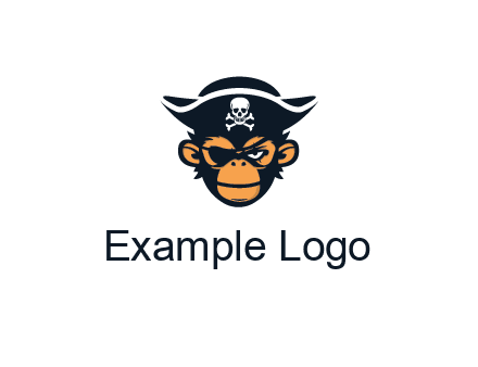 monkey wearing eye patch and pirate hat
