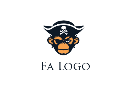 monkey wearing eye patch and pirate hat