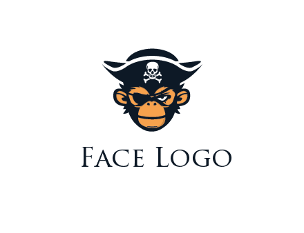 monkey wearing eye patch and pirate hat