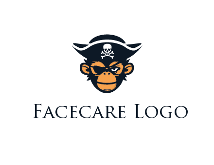 monkey wearing eye patch and pirate hat