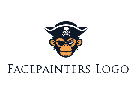monkey wearing eye patch and pirate hat