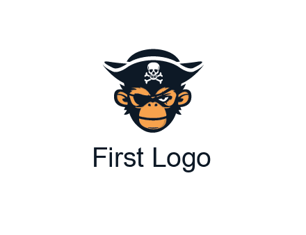 monkey wearing eye patch and pirate hat