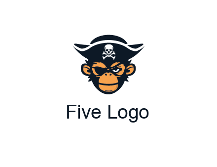 monkey wearing eye patch and pirate hat