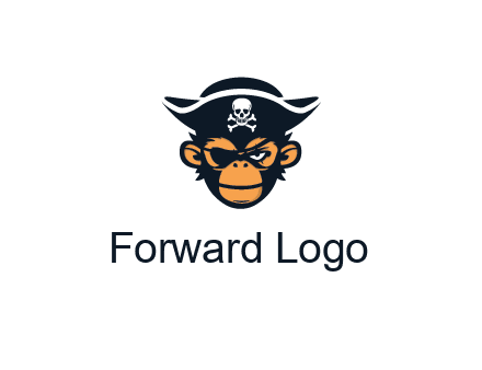 monkey wearing eye patch and pirate hat