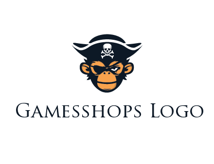 monkey wearing eye patch and pirate hat
