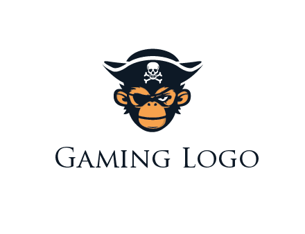 monkey wearing eye patch and pirate hat