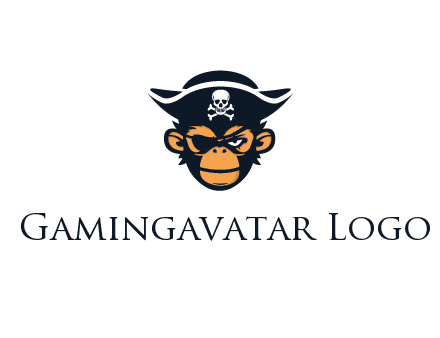 monkey wearing eye patch and pirate hat