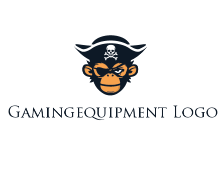 monkey wearing eye patch and pirate hat