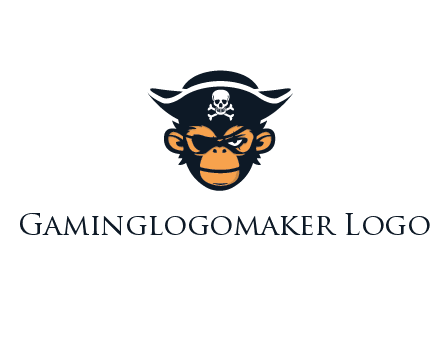 monkey wearing eye patch and pirate hat