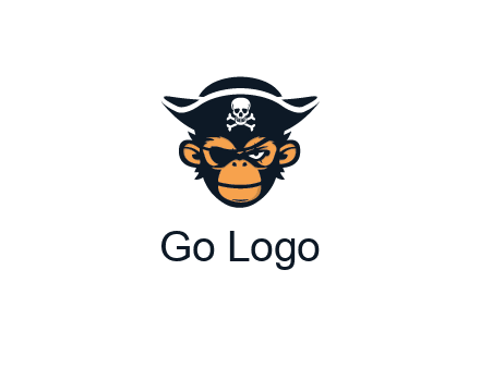 monkey wearing eye patch and pirate hat