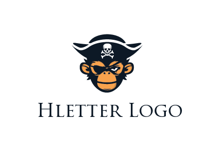 monkey wearing eye patch and pirate hat