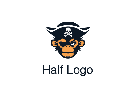 monkey wearing eye patch and pirate hat