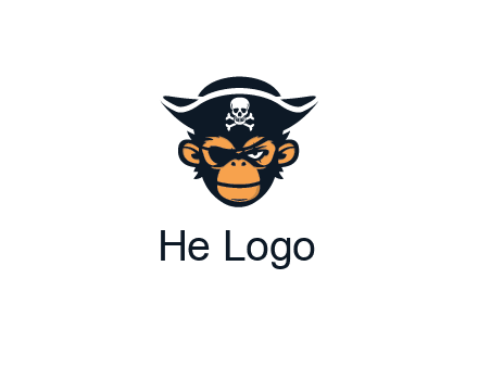 monkey wearing eye patch and pirate hat