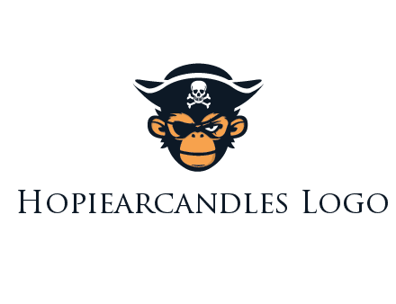 monkey wearing eye patch and pirate hat