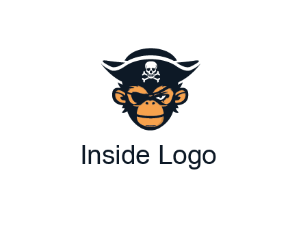 monkey wearing eye patch and pirate hat
