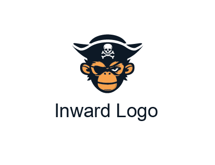 monkey wearing eye patch and pirate hat