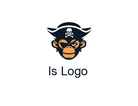 monkey wearing eye patch and pirate hat