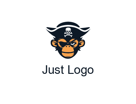 monkey wearing eye patch and pirate hat