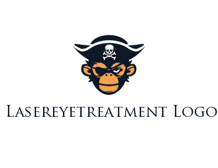 monkey wearing eye patch and pirate hat