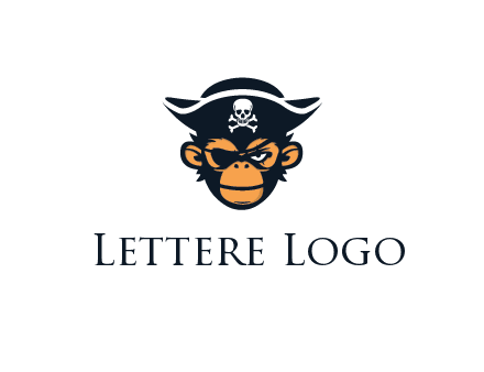 monkey wearing eye patch and pirate hat