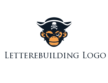monkey wearing eye patch and pirate hat
