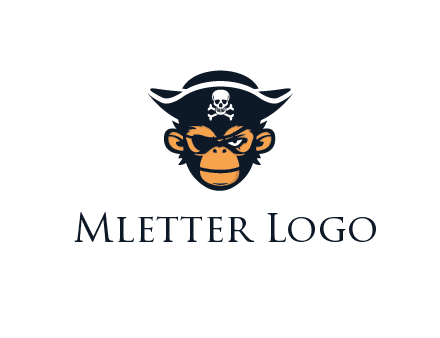 monkey wearing eye patch and pirate hat