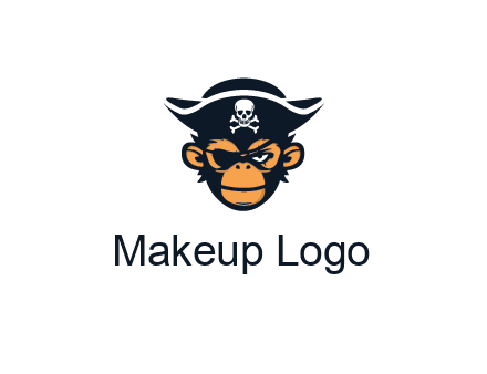 monkey wearing eye patch and pirate hat