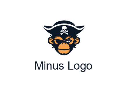 monkey wearing eye patch and pirate hat