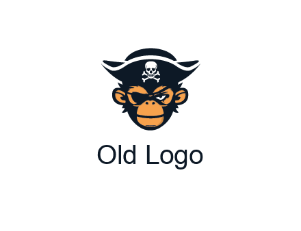 monkey wearing eye patch and pirate hat