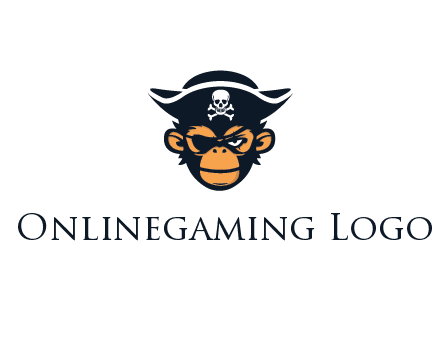 monkey wearing eye patch and pirate hat