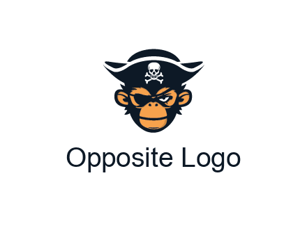 monkey wearing eye patch and pirate hat