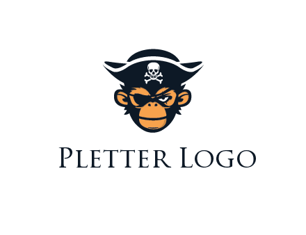 monkey wearing eye patch and pirate hat