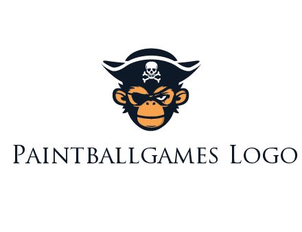 monkey wearing eye patch and pirate hat