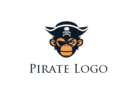 monkey wearing eye patch and pirate hat