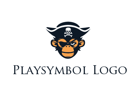 monkey wearing eye patch and pirate hat