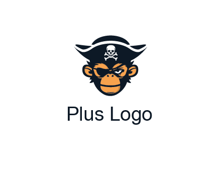 monkey wearing eye patch and pirate hat